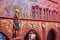 Sculpture to Lucius Munatius Plancus, the Roman consul, located in courtyard of Basel Town Hall, Switzerland