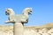 Sculpture of two-headed griffins in Persepolis, Iran