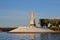 Sculpture Volga Mother on Rybinsk reservoir, Yaroslavl region, Russia