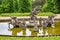 Sculpture water feature at waddesdon manor