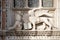 sculpture of a winged lion, the heraldic symbol of the city of Venice in Italy