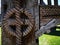 Sculpture in wood on the Maramures gate - rope twisted
