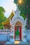 The sculptured gate to the Wat Puak Taem temple, Chiang Mai, Thailand