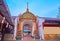 The sculptured gate of Wat Saenfang, Chiang Mai, Thailand
