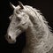 A sculptured horse is running in a dark atmosphere, in the style of intricately detailed patterns, wood sculptor, AI Generative