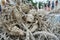 Sculptures around Wat Rong Khun Temple