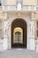 Sculptures on a facade of Castiglioni palace in Mantua