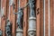 Sculptures on the facade of the House of Blackheads in Riga, Lat