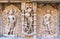 Sculptures of goddesses at Rani ki vav, an intricately constructed stepwell in Patan - Gujarat, India