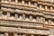 Sculptures of goddesses at Rani ki vav, an intricately constructed stepwell in Patan - Gujarat, India