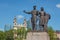 Sculptures of the Green Bridge in Vilnius