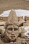 Sculptures of the heads of Armenian, Greek and Persian gods atop Mount Nemrut