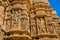 Sculptures on outer wall of Modhera Sun Temple