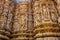 Sculptures on outer wall of Modhera Sun Temple