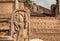 Sculptures and patterns of 12th century stone temple of Buddha. Polonnaruwa, Sri Lanka. UNESCO World heritage Site
