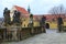 Sculptures at Prague Loreta Church of Nativity of Lord, Prague