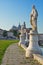 Sculptures in Prato della Valle square in Padua, Italy