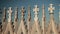 Sculptures saints and martyrs decorating the Cathedral Milan Duomo di Milano