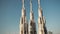 Sculptures saints and martyrs decorating the Cathedral Milan Duomo di Milano