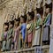 Sculptures of seven martyrs by Rory Young in the nave screen in St Albans Cathedral