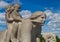 Sculptures in Vigeland park Oslo Norway