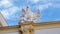 Sculputre Eagle with snake in it`s talons, Melk Abbey, above the town of Melk, Lower Austria