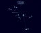 Scutum constellation, vector illustration with basic stars