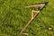 Scythe in grass