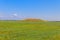 Scythian burial mound in field in the south of Ukraine
