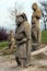 Scythian kurgan with anthropomorphic stone sculptures in Izyum, Eastern Ukraine