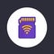 SD card icon, memory card with wi-fi