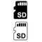 SD card icon on white background. storage microchip sign. Micro SD symbol. flat style