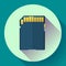 SDHC Memory card icon. Flat design style.