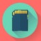 SDHC Memory card icon. Flat style