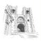 Se Cathedral in Lisbon - Vector illustration, hand drawing