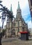 Se Cathedral in Sao Paulo downtown. Front shot of Catedral da Se. Goth church in Latin America.