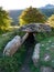 Se-up of a Neolithic stone dolmen.