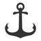 Sea anchor icon, sailing and marine symbol