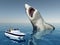 Sea Angler and the Megalodon Shark