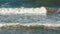 Sea Background Calm Waves. Natural Ripple Sea. Ocean Water Foam Splash Washing Sandy Beach