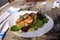 Sea bass, broccoli and a spring salad dinner