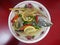 Sea bass cooked with lemon grass and steamed with garlic thai recipe