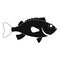 Sea bass fish icon, simple style