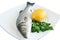 Sea bass with lemon and parsley