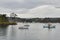 Sea bay harbor landscape, Oban, New Zealand