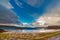 Sea bay at low tide. Far North, Barents Sea in Russia