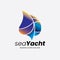 Sea Beach Blowing Sail Yacht Wing Logo