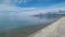 sea beach clouds blue in autumn timelapse