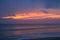 Sea beach at twilight, after sunset,multi color of sky and sea