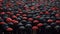 A Sea of Black and Red: Captivating Umbrella Crowd